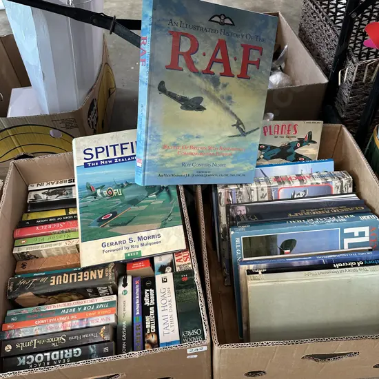 2 Boxes of books