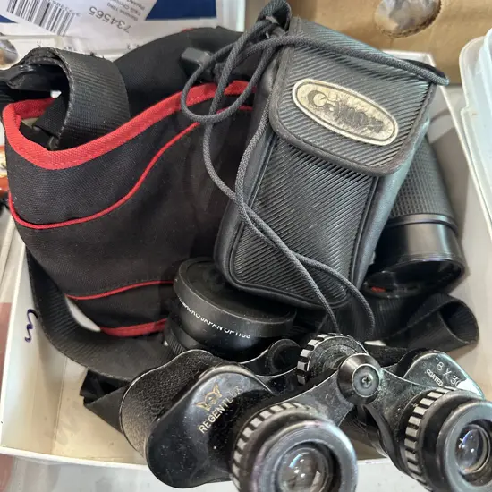Binoculars and camera etc.