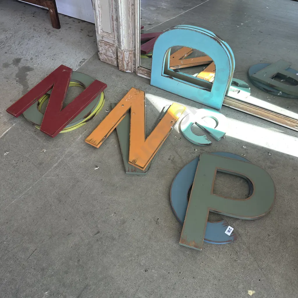 9 wooden letters Image 1++