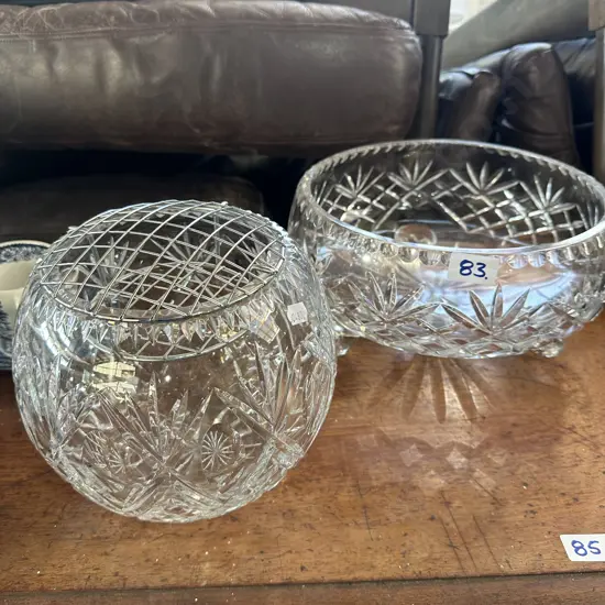 Large Crystal bowl & vase