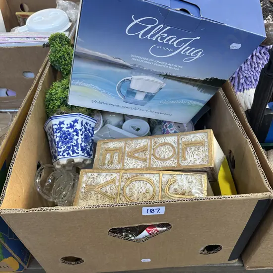 Candles and new water filter dispenser etc.