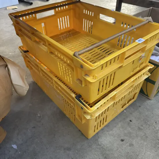 Two stackable vegetable bins