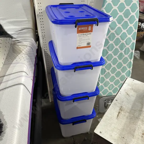 4 lidded bins
