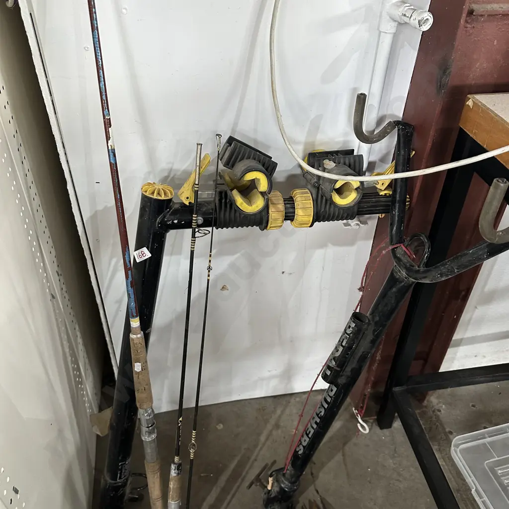 2 Bike racks and 2 fishing rods Image 1++