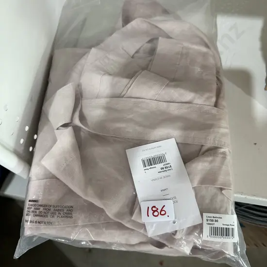 Large linen bathrobe