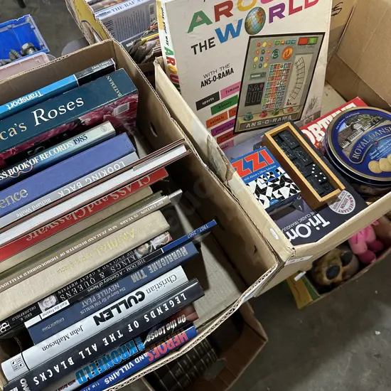 games and 2 box books