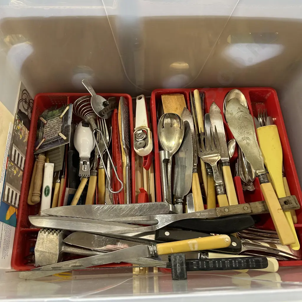 Cuttlery etc plus bin Image 1++