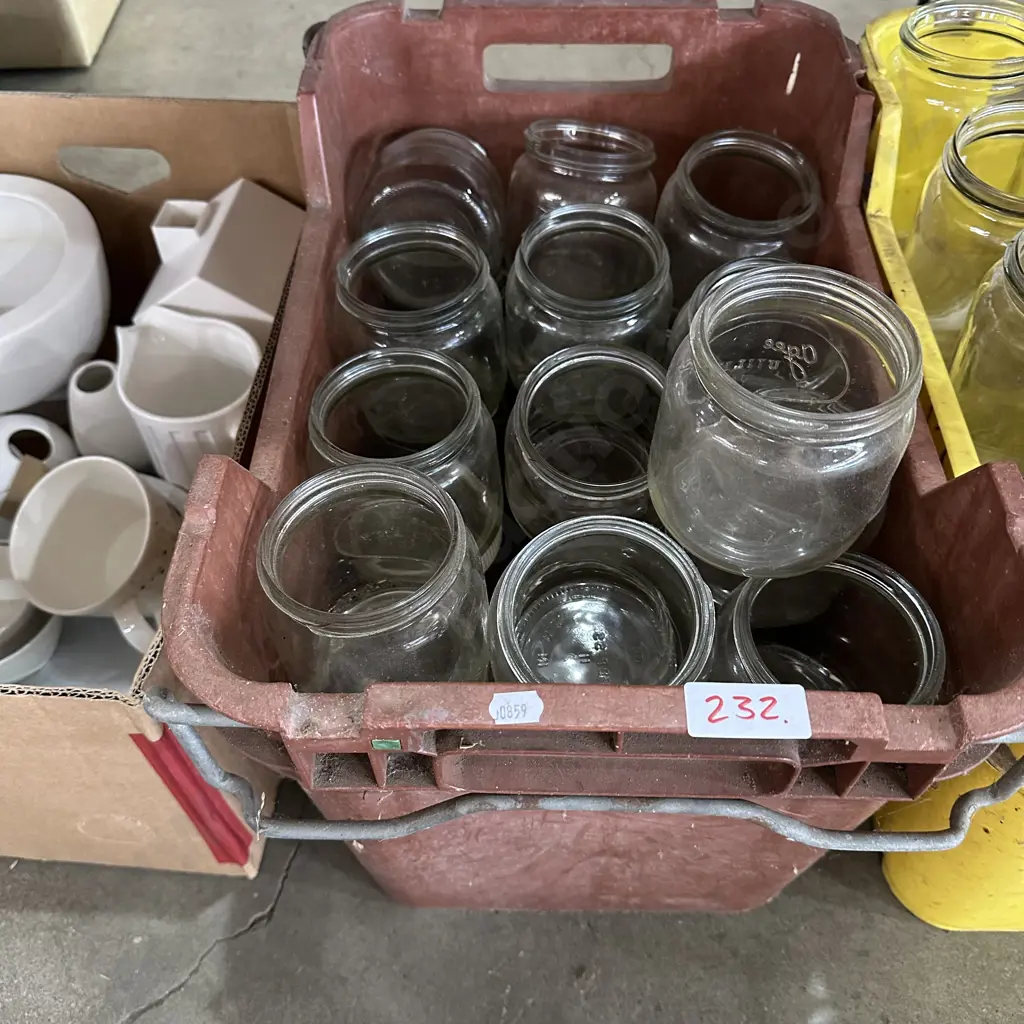 approx 36 small agee jars plus bin Image 1++