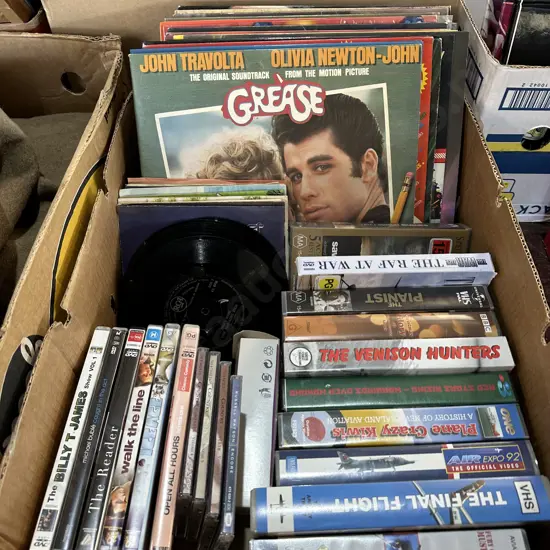 LPs, DVDs, VHS