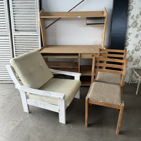 desk and chairs