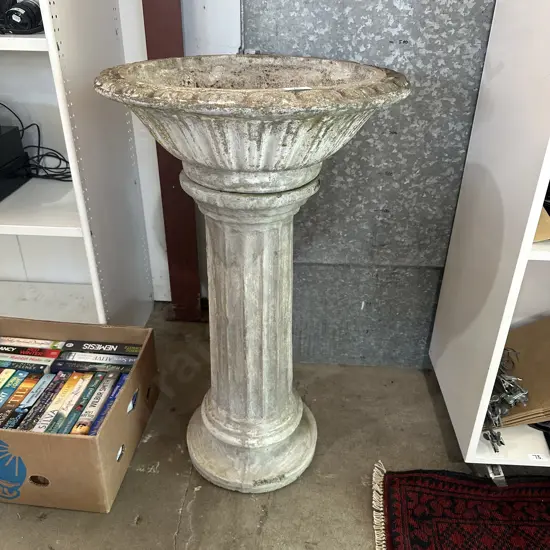 Large concrete column planter 2pc