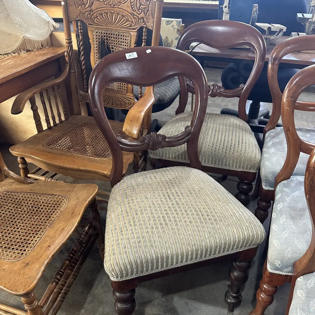 Pair balloon back chairs Image 1++