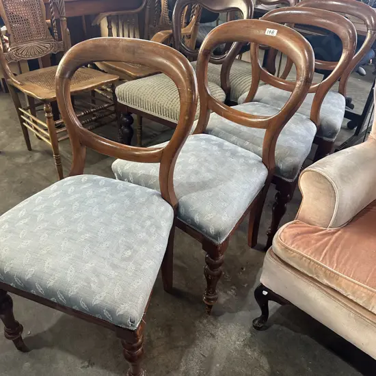 Set of 4 balloon back chairs