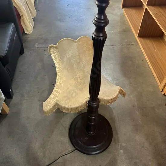 Standard lamp and shade (needs repair)