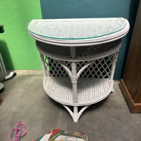matching wicker hall table