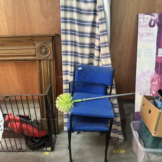 2 chairs, brush and blind