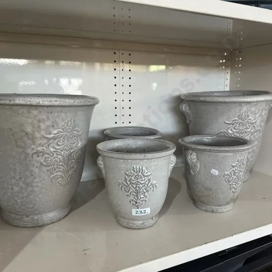 5 Planters matching