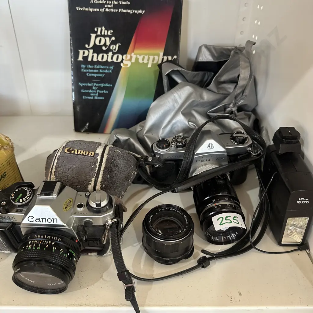 Canon and Pentax cameras, photography book etc. Image 1++