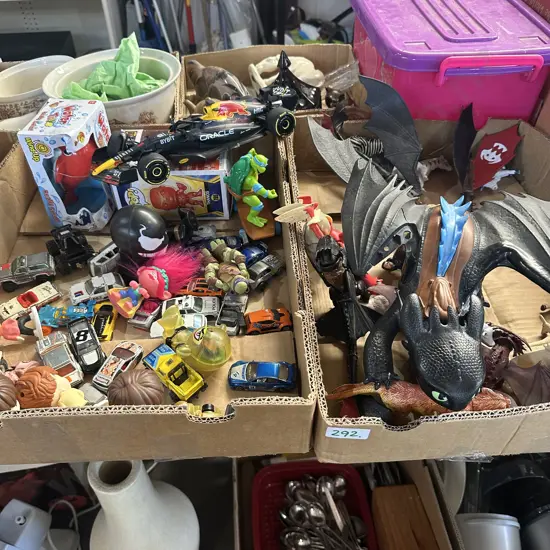 Two boxes of toys including matchbox