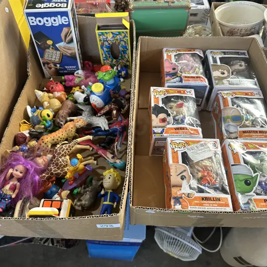 Two boxes collectable toys.