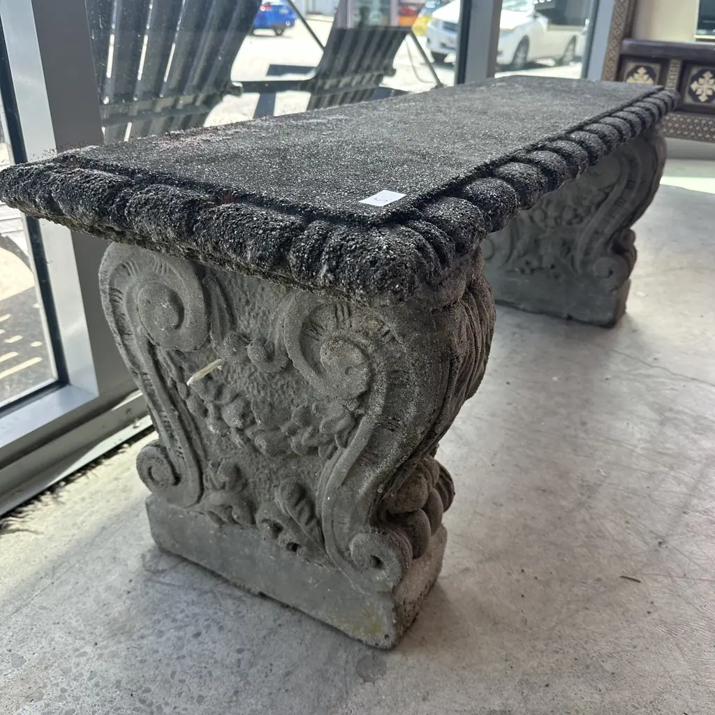 Concrete garden bench seat Image 1++