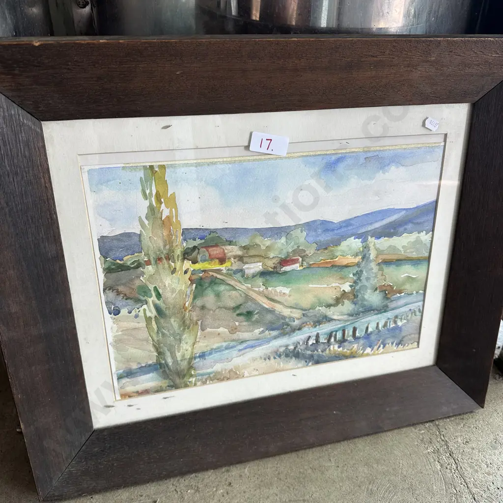Oak framed water colour Image 1++