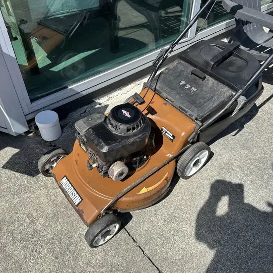 Mower working