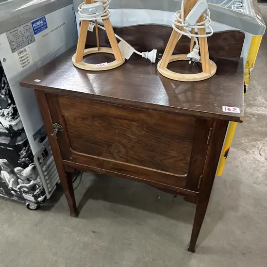 Oak bedside