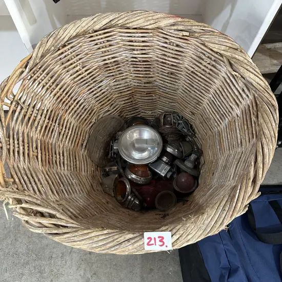 basket of vintage lights