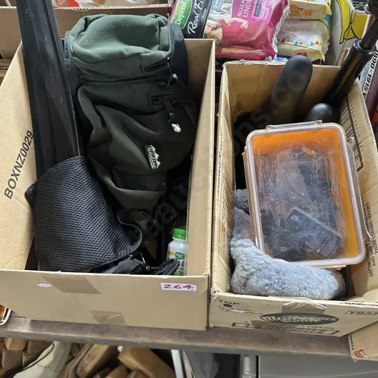 2 boxes good bike items and Ridgeline belt