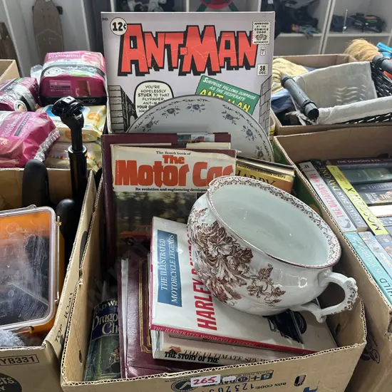 books, picture, bowl etc