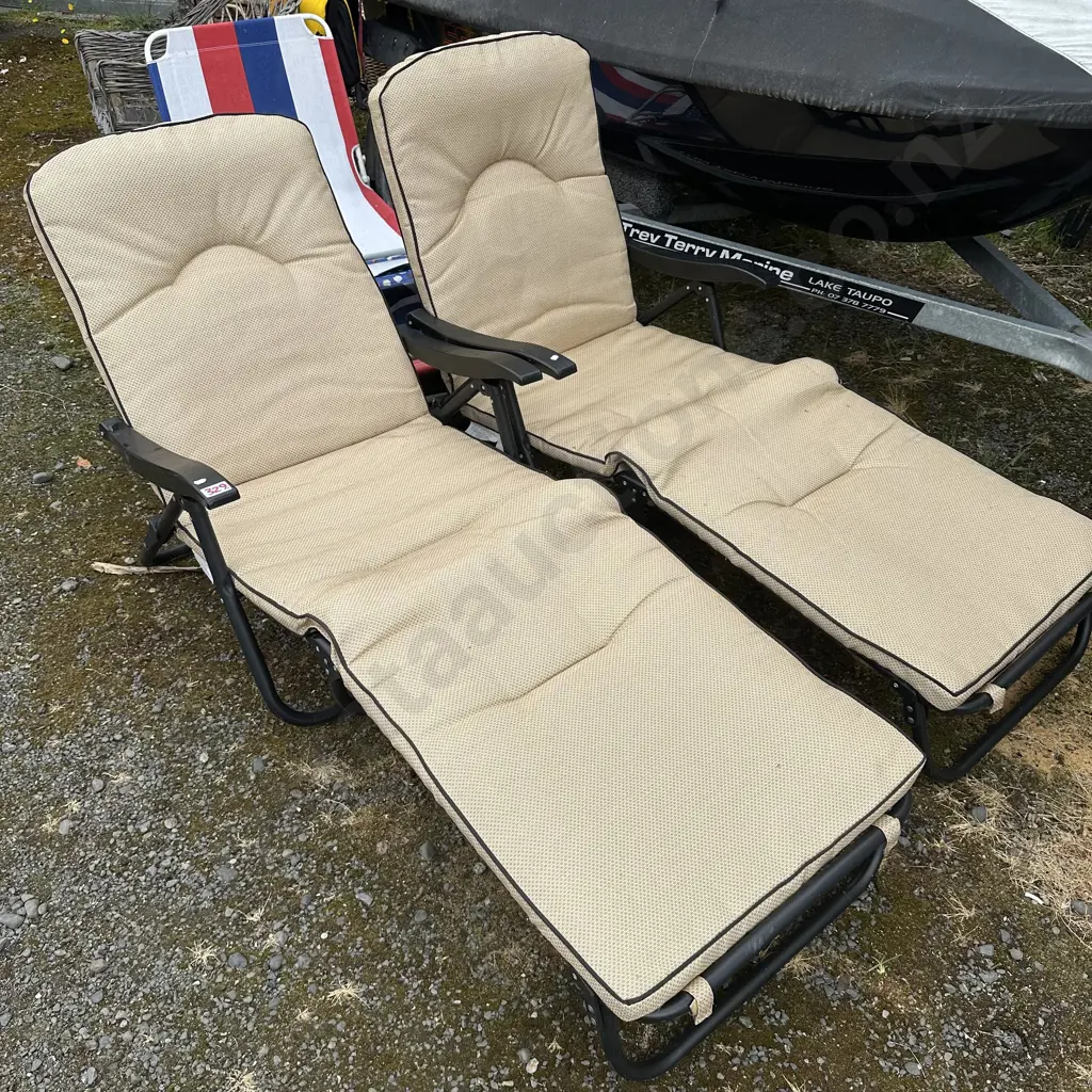 Pair of sun loungers Image 1++