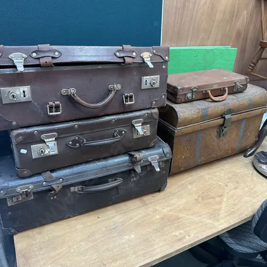 old vintage trunk and cases