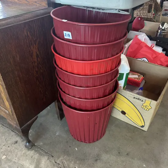 metal rubbish bins