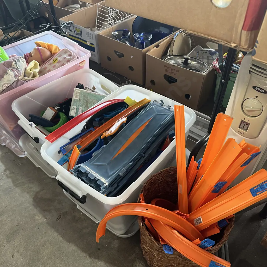 Hot wheels toys, dolls, oil heater, stools and ball etc. Image 1++
