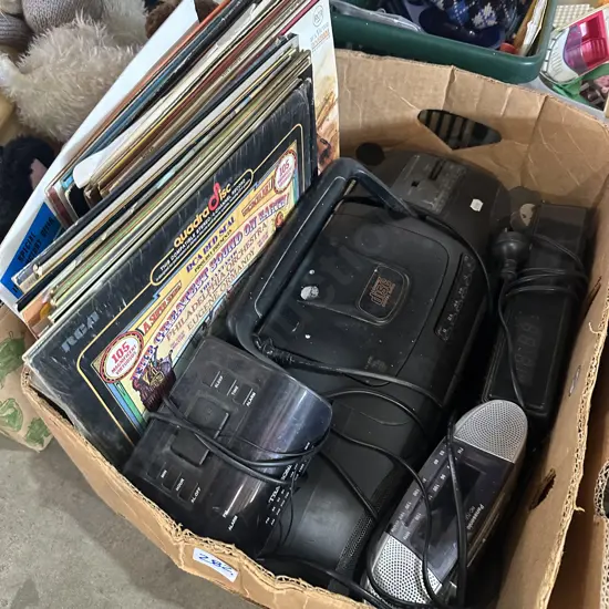 Records, radio and clock radios