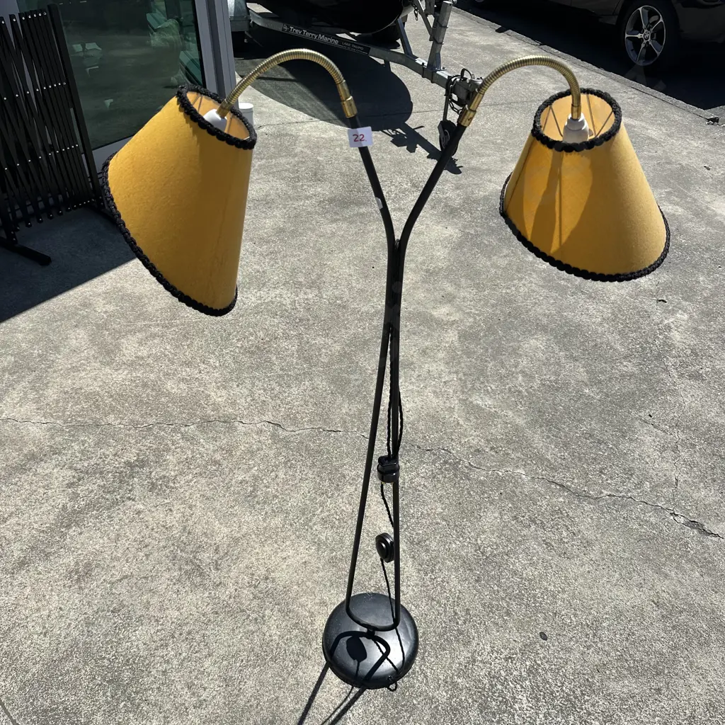 1960s twin lamp with rewired modern plug Image 1++