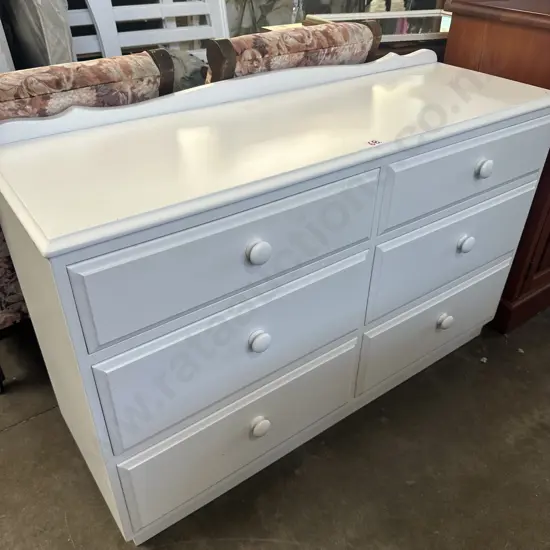 6 draw Pine lowboy