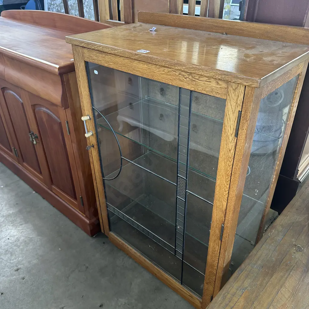 Oak Art Deco display case Image 1++