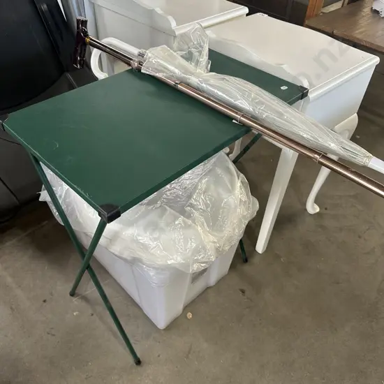 folding table, bin, riser, etc