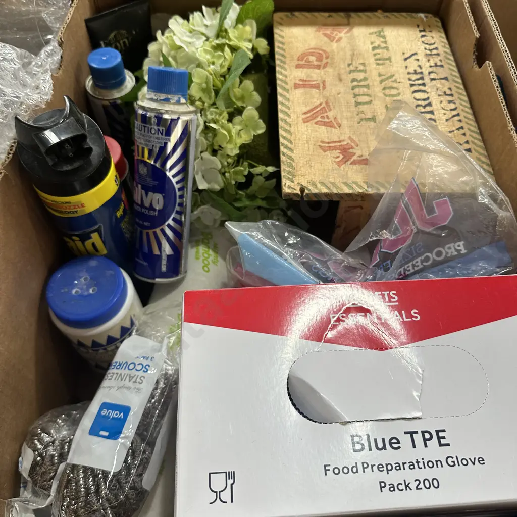 Food prep gloves, polish, artificial flowers etc. Image 1++