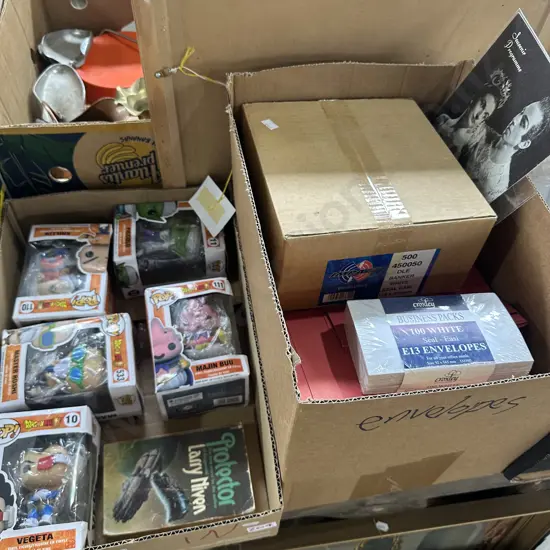Collectable POP figures and envelopes etc.