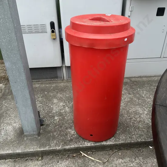 bin with drilled holes
