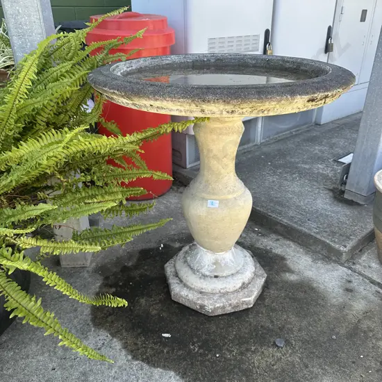 2pc concrete birdbath