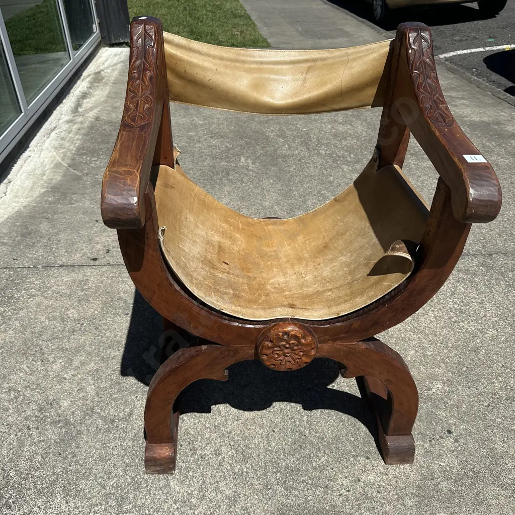 Tony Greaves wood carver "Savonarola chair" Image 1++