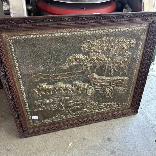 Brass logging art