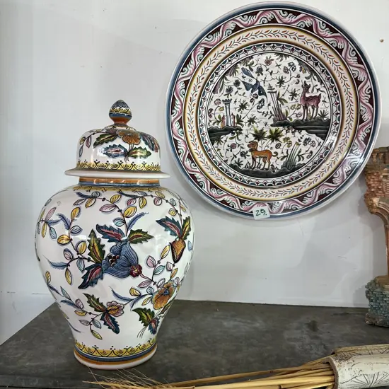 Portugal urn & decorative charger