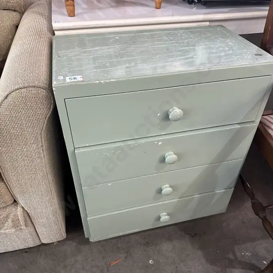 painted pine chest