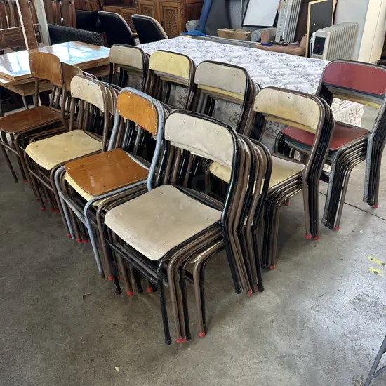 approx 65 staking  chairs - average
