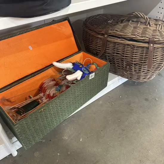 Asian kite and picnic basket